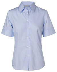 Benchmark Corporate Wear Blue / 6 BENCHMARK Women's Fine Twill Short Sleeve Shirt  M8030S