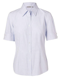 Benchmark Corporate Wear Pale Blue / 6 BENCHMARK Women's Mini Check Short Sleeve Shirt M8360S