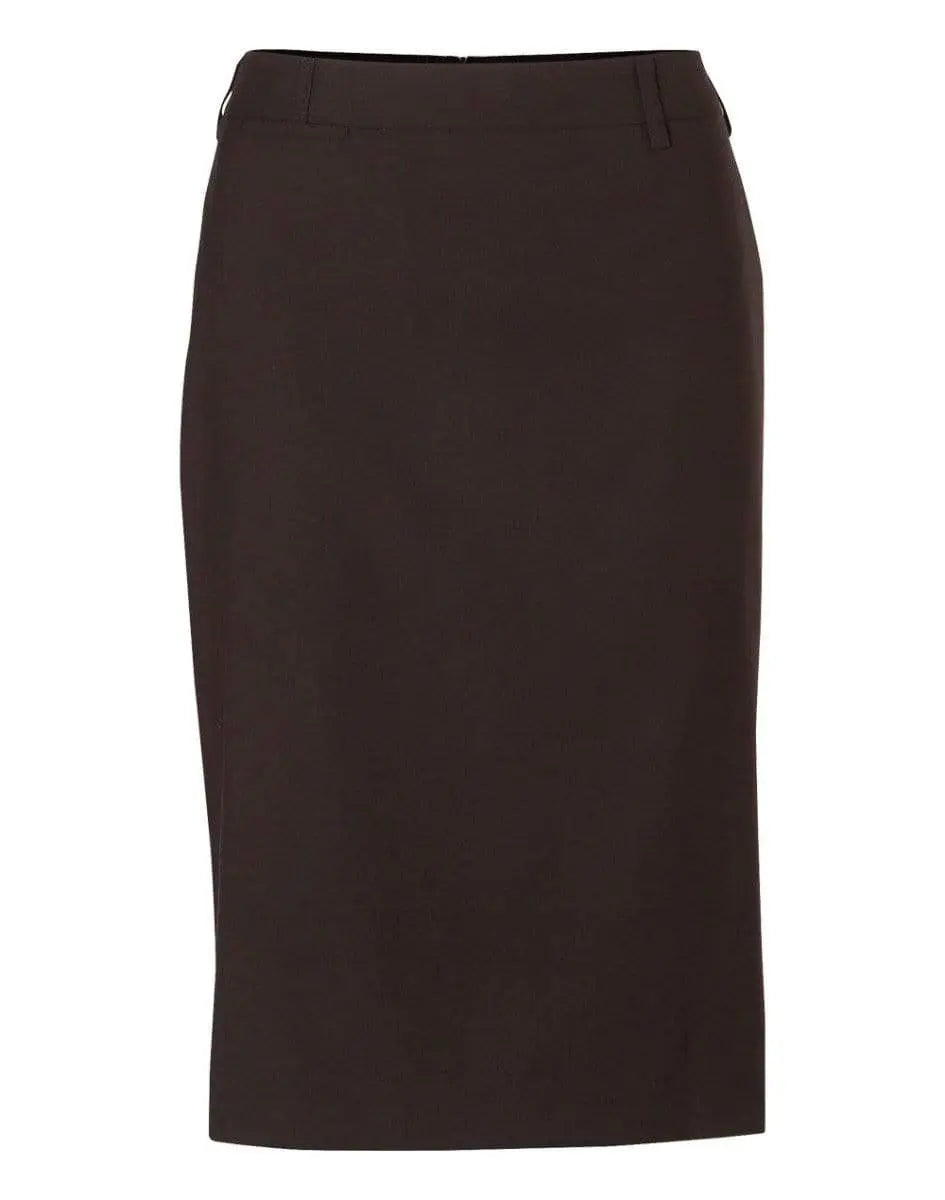 Benchmark Corporate Wear Charcoal / 6 BENCHMARK Women's Poly/Viscose Stretch Mid Length Lined Pencil Skirt M9471