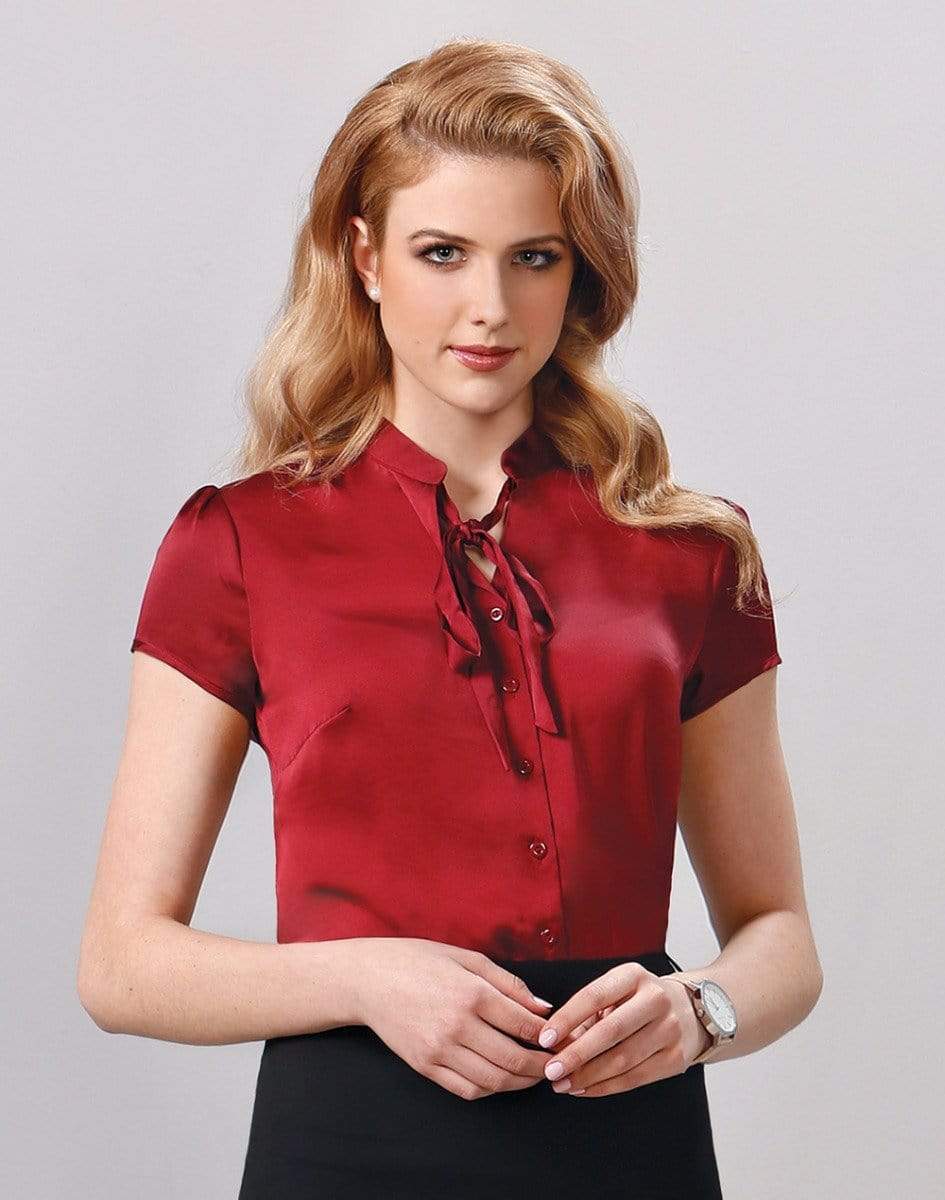 Benchmark Corporate Wear BENCHMARK Women's Tie Neck Blouse M8810