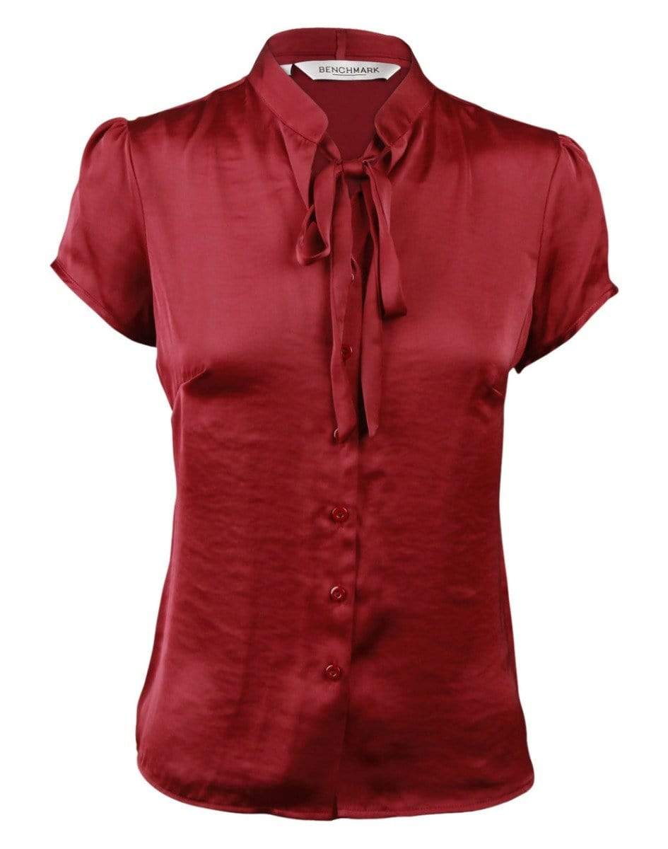 Benchmark Corporate Wear Shiraz / 6 BENCHMARK Women's Tie Neck Blouse M8810