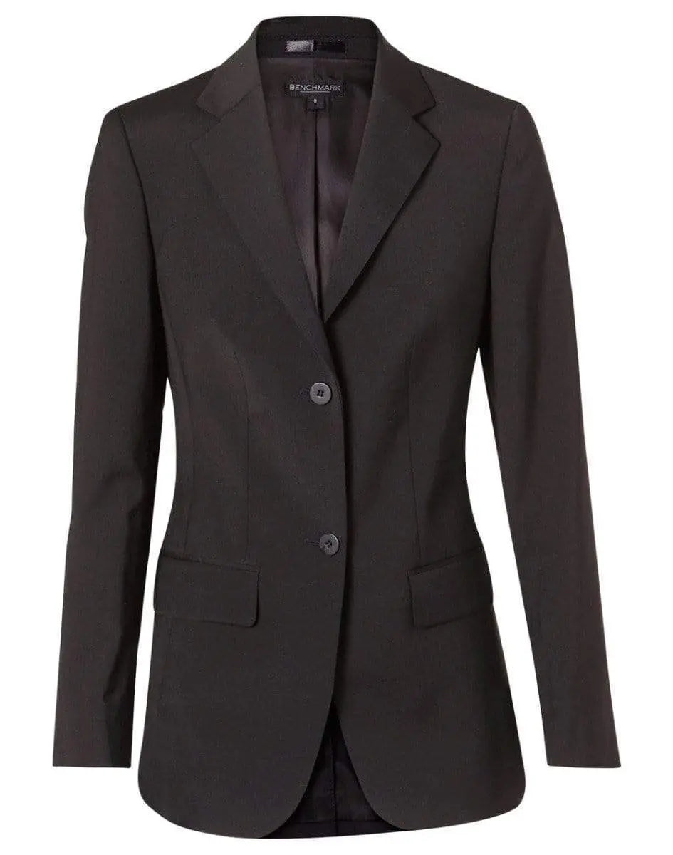 Benchmark Corporate Wear Charcoal / 6 BENCHMARK Women's Wool Blend Stretch Mid Length Jacket M9200
