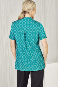 Biz Care Womens Easy Stretch Daisy Print Tunic CS950LS - Simply Scrubs Australia