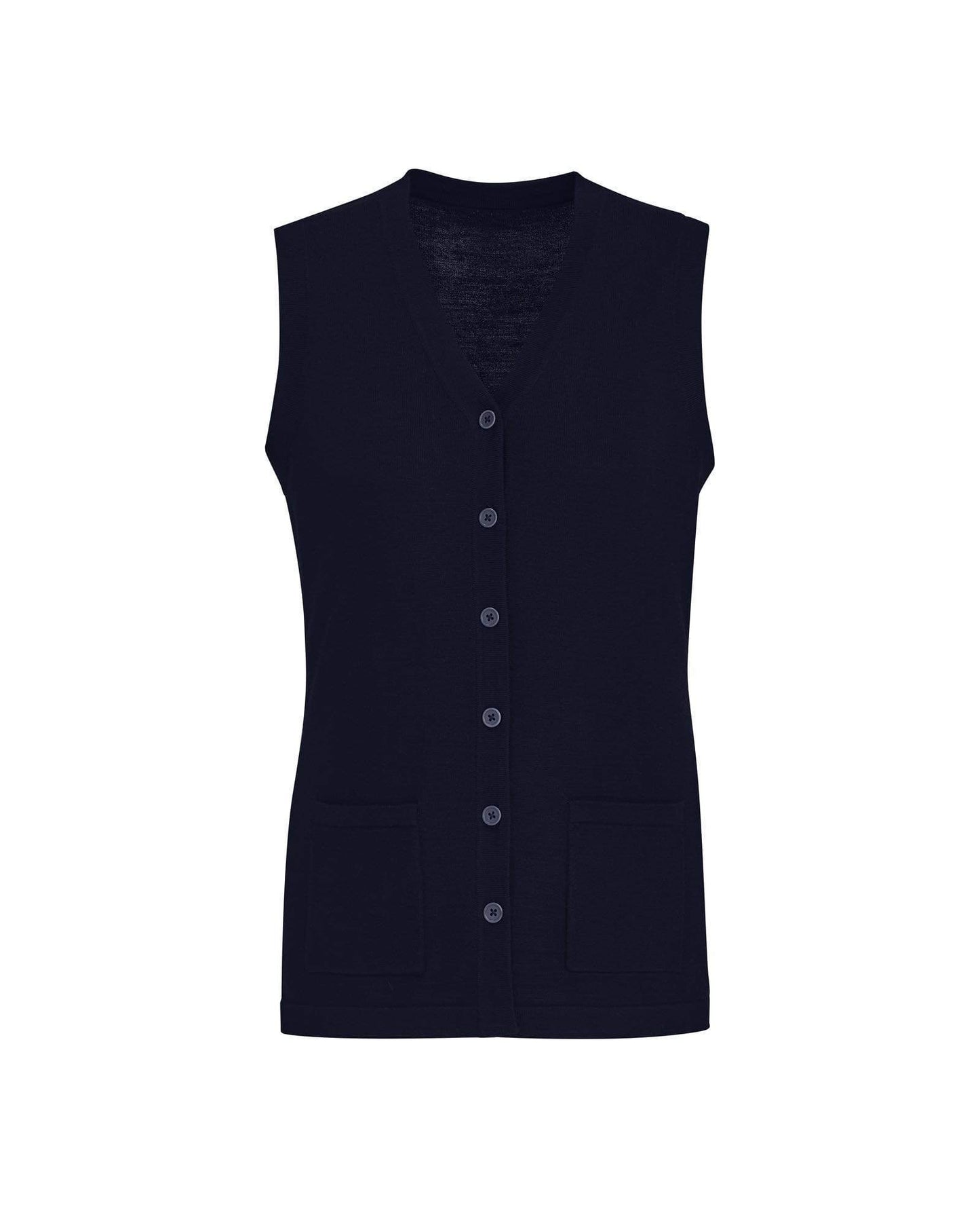 Biz Care Womens Button Front Knit Vest CK961LV - Simply Scrubs Australia