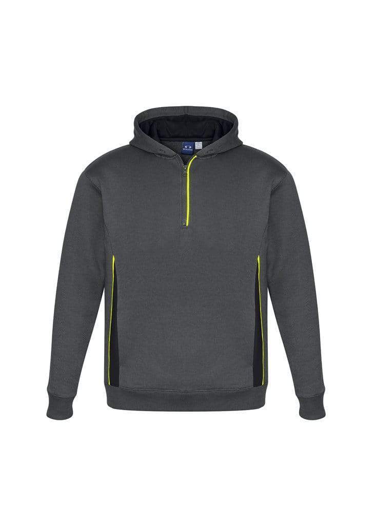 Biz Collection Active Wear Grey/Black/Fluoro Yellow / 12 Biz Collection Kid’s Renegade Hoodie SW710K