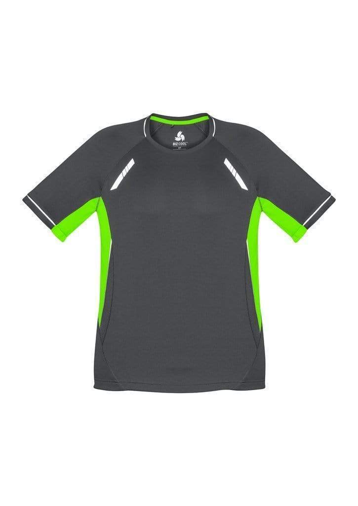 Biz Collection Casual Wear Grey/Fluoro Lime/Silver / 4 Biz Collection Kid’s Renegade Tee T701KS