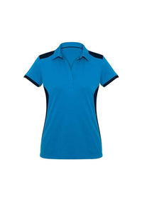 Biz Collection Casual Wear 6 / Cyan/Navy Biz Collection Rival Ladies Polo P705LS