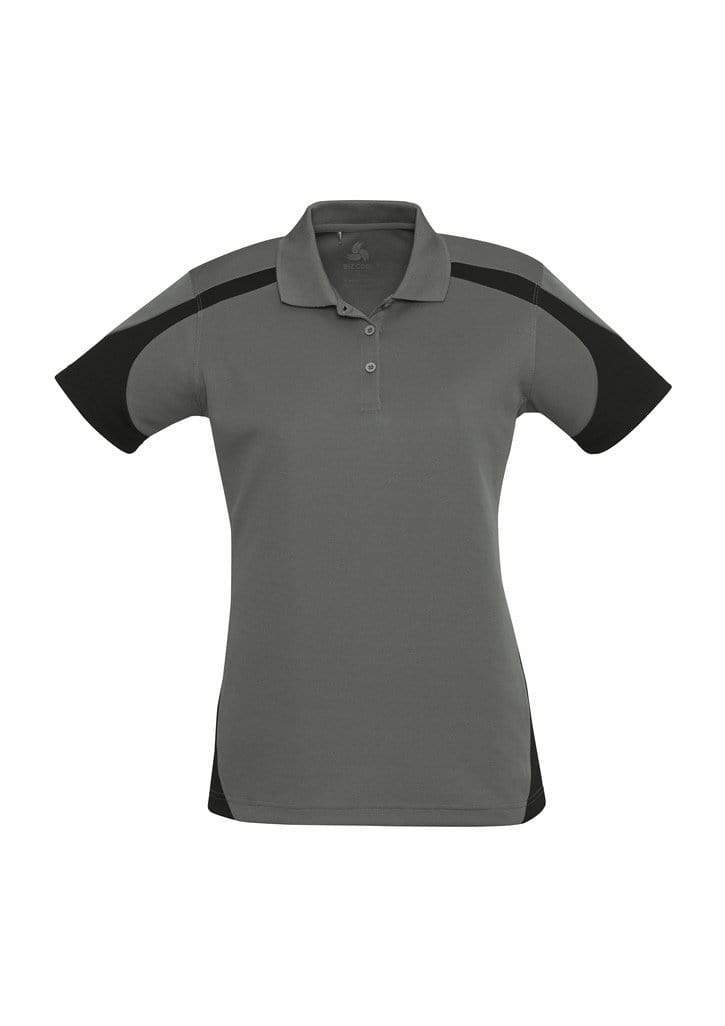 Biz Collection Casual Wear 8 / Ash/Black Biz Collection Talon Ladies Polo P401LS