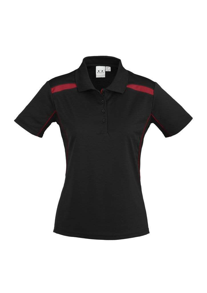 Biz Collection Casual Wear 8 / Black/Red Biz Collection United Ladies Polo P244LS