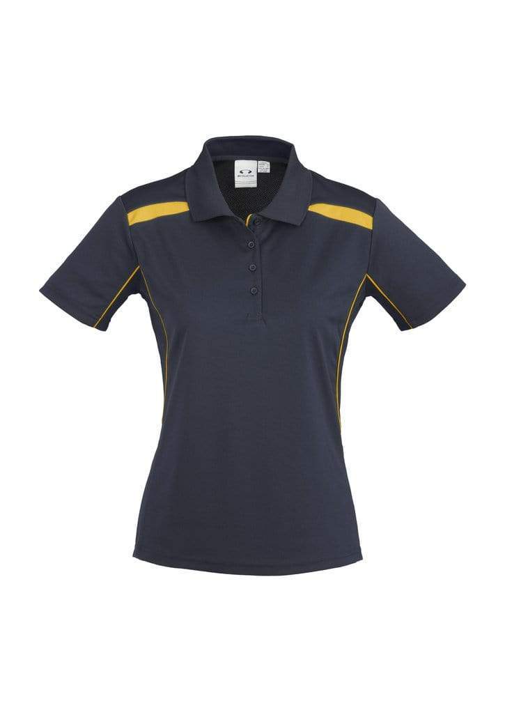 Biz Collection Casual Wear 8 / Navy/Gold Biz Collection United Ladies Polo P244LS