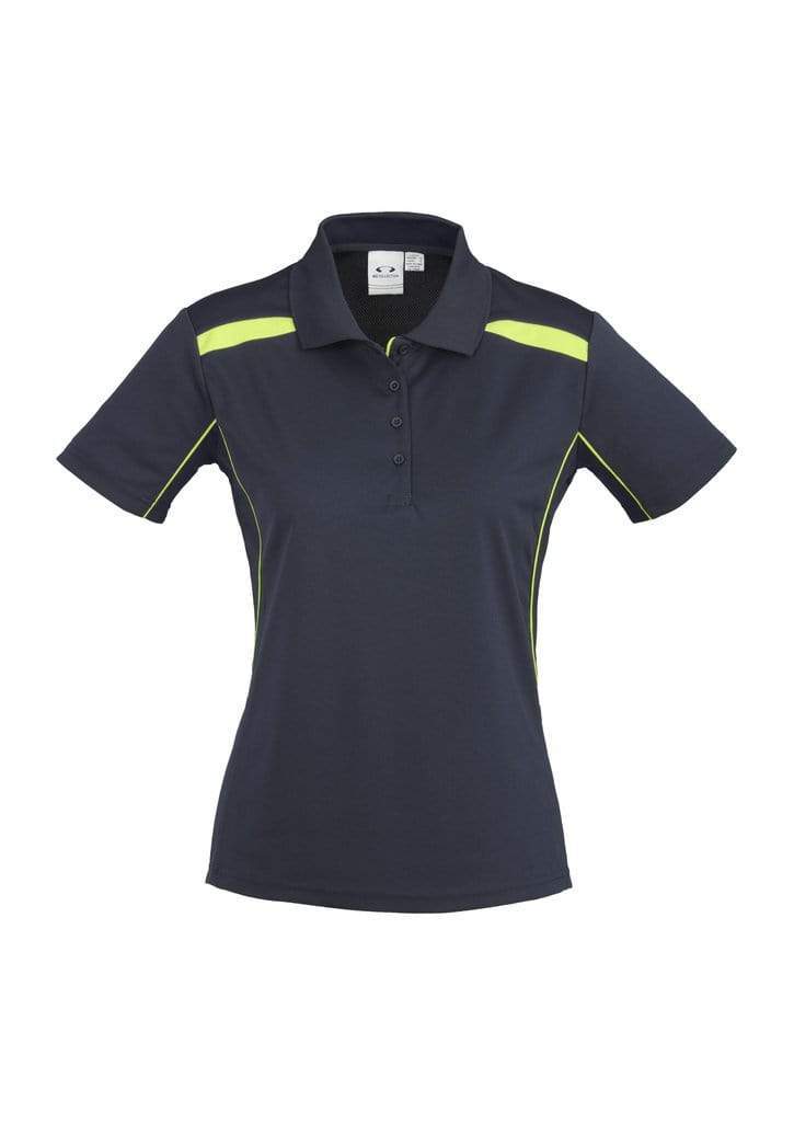 Biz Collection Casual Wear 8 / Navy/Lime Biz Collection United Ladies Polo P244LS