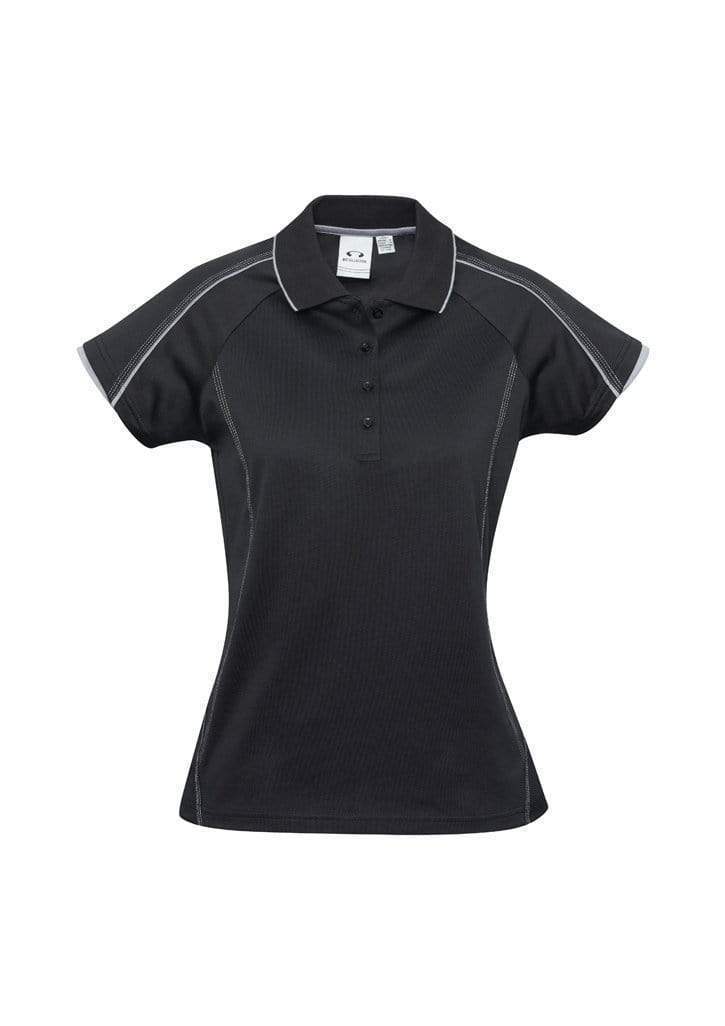 Biz Collection Casual Wear Black/Silver Grey / 6 Biz Collection Women’s Blade Polo P303LS