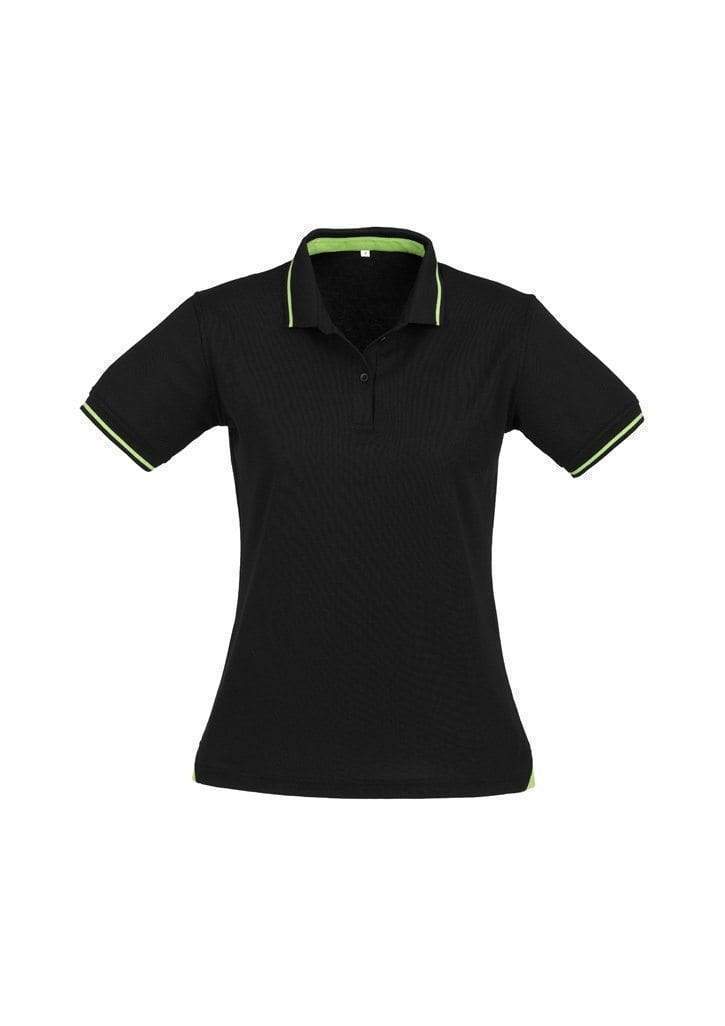 Biz Collection Casual Wear Black/Bright Green / 8 Biz Collection Women’s Jet Polo P226LS