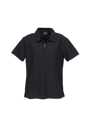 Biz Collection Women’s Micro Waffle Polo P3325 Casual Wear Biz Collection Black 10 