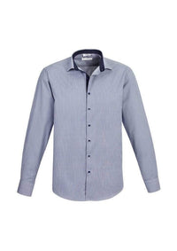 Biz Collection Corporate Wear Blue / S Biz Collection Men’s Edge Long Sleeve Shirt S267ml
