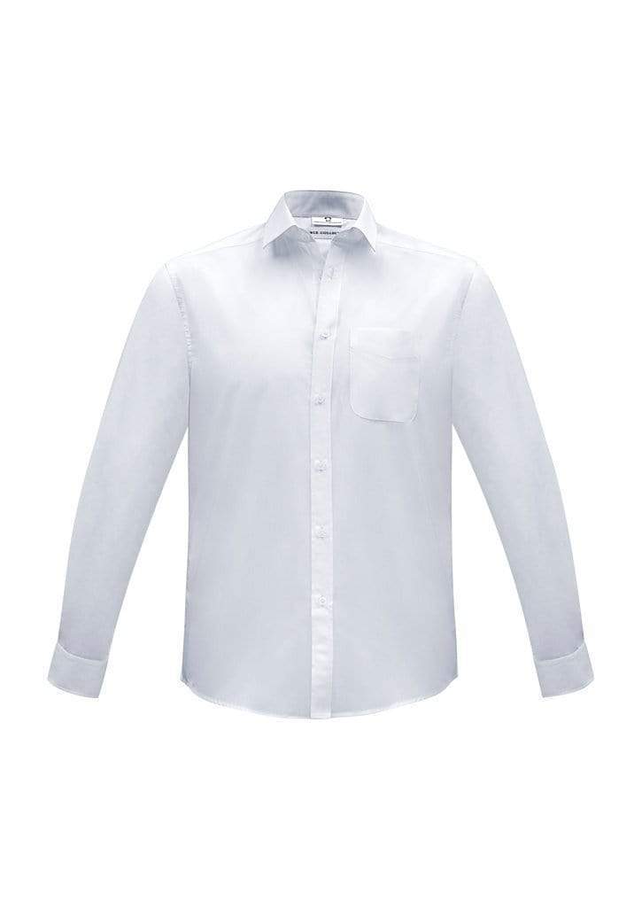 Biz Collection Corporate Wear White / XS Biz Collection Men’s Euro Long Sleeve Shirt S812ML