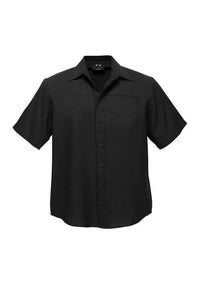 Biz Collection Corporate Wear Black / S Biz Collection Men’s Plain Oasis Short Sleeve Shirt Sh3603