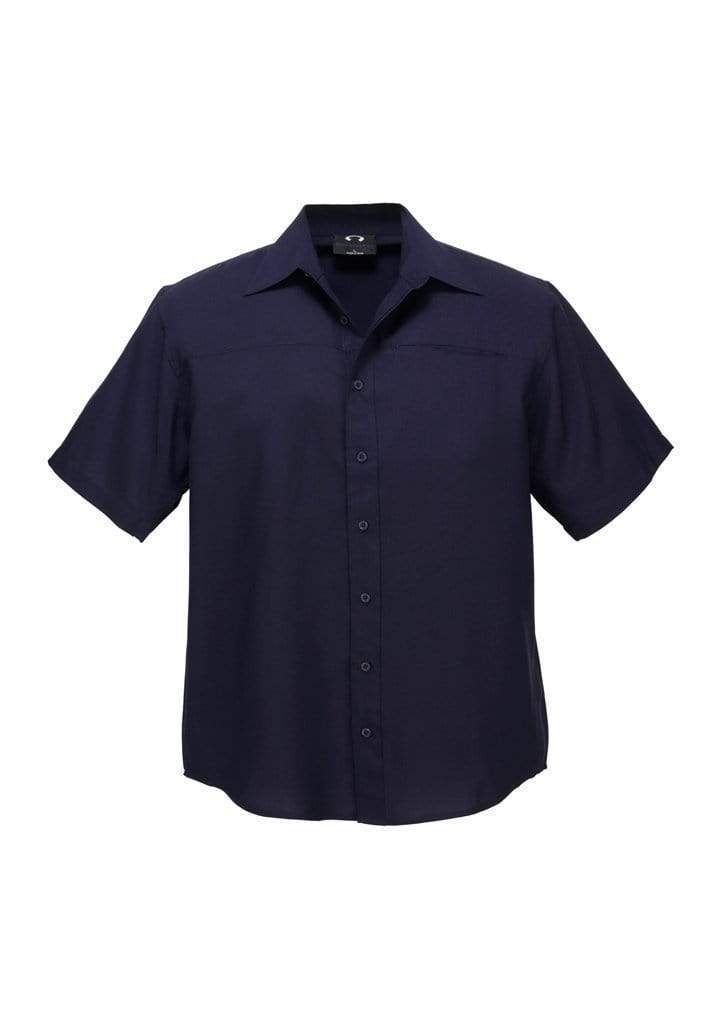 Biz Collection Corporate Wear Navy / S Biz Collection Men’s Plain Oasis Short Sleeve Shirt Sh3603