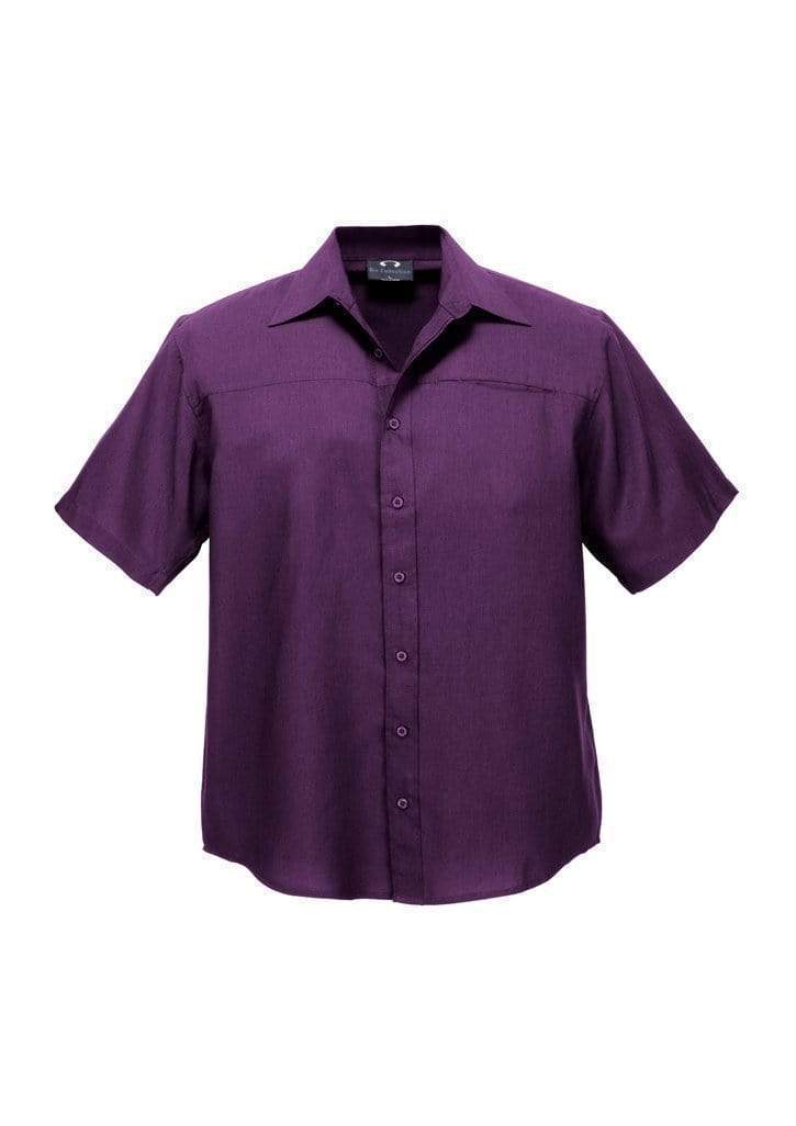 Biz Collection Corporate Wear Grape / S Biz Collection Men’s Plain Oasis Short Sleeve Shirt Sh3603