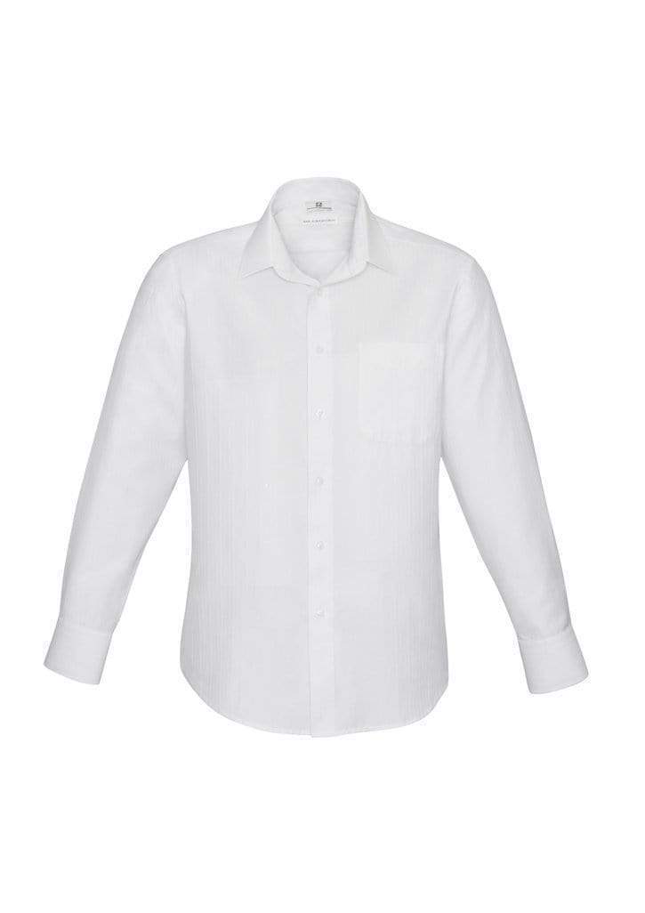 Biz Collection Corporate Wear White / S Biz Collection Men’s Preston Long Sleeve Shirt S312ml