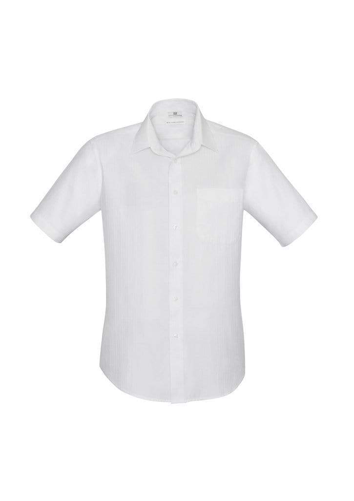 Biz Collection Corporate Wear White / S Biz Collection Men’s Preston Short Sleeve Shirt S312ms