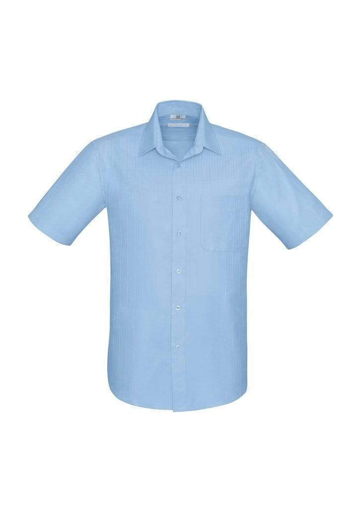 Biz Collection Corporate Wear Blue / S Biz Collection Men’s Preston Short Sleeve Shirt S312ms