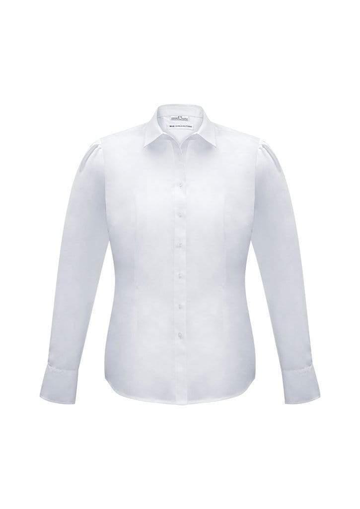 Biz Collection Corporate Wear White / 8 Biz Collection Women’s Euro Long Sleeve Shirt S812LL