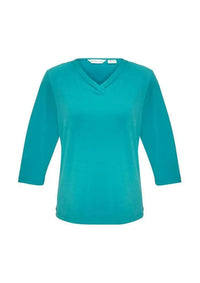 Biz Collection Corporate Wear Turquoise Blue / 6 Biz Collection Women’s Lana 3/4 Sleeve Top K819lt