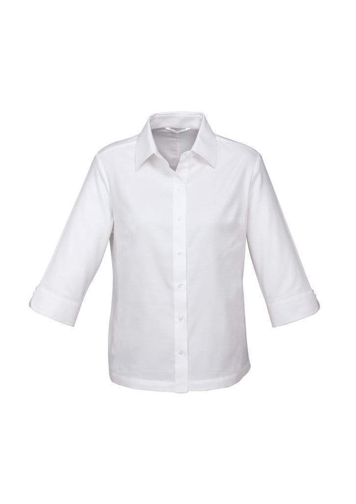 Biz Collection Corporate Wear White / 6 Biz Collection Women’s Luxe 3/4 Sleeve Shirt S10221