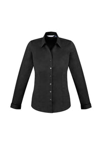 Biz Collection Corporate Wear Black / 6 Biz Collection Women’s Monaco Long Sleeve Shirt S770ll