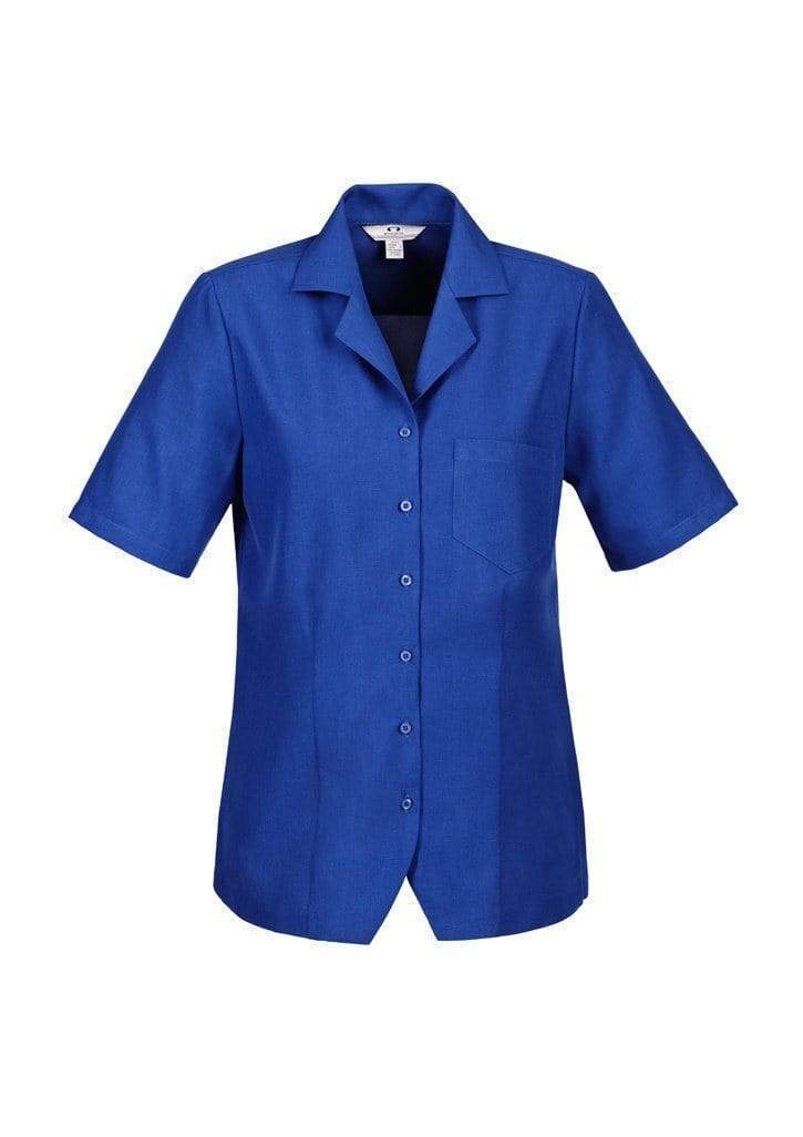 Biz Collection Corporate Wear Electric Blue / 6 Biz Collection Women’s Plain Oasis Overblouse S265ls