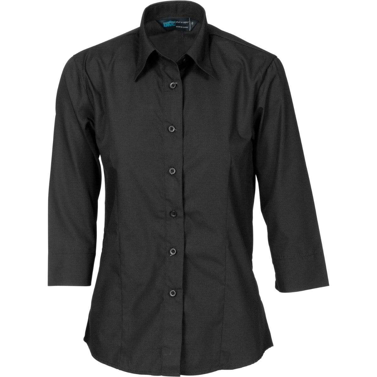 DNC WORKWEAR Ladies Polyester 3/4 Sleeve Cotton Shirt 4203 - Simply Scrubs Australia