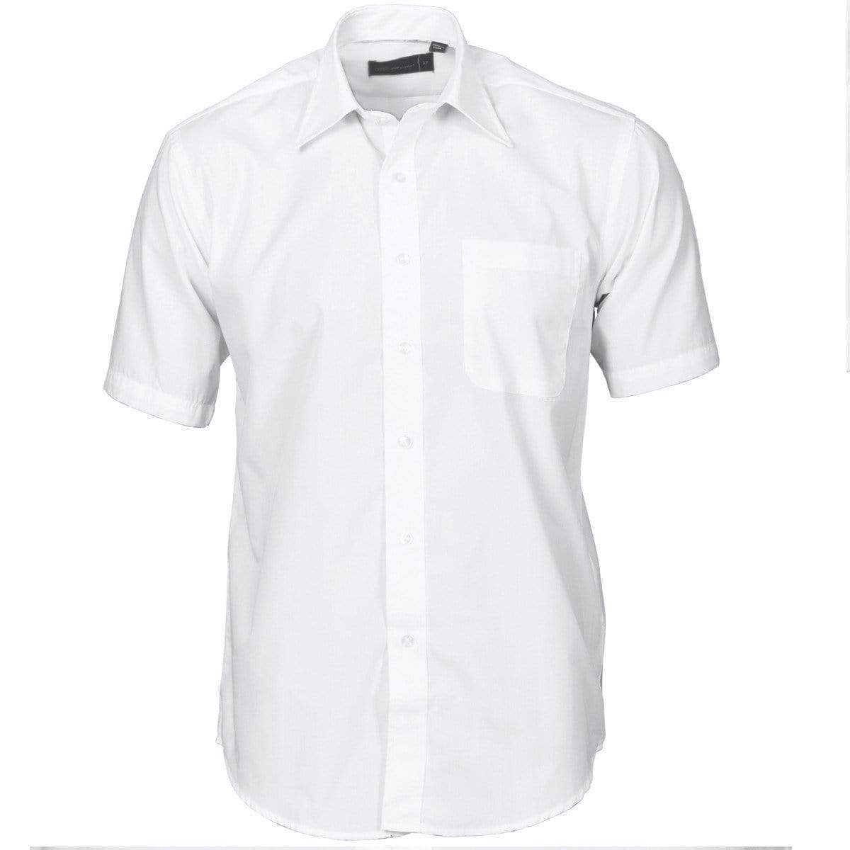DNC WORKWEAR Polyester Cotton Short Sleeve Business Shirt 4131 - Simply Scrubs Australia
