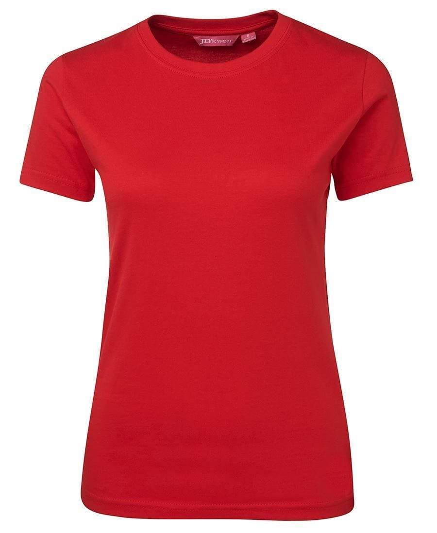 Jb's Wear Casual Wear Red / 10 Cotton Ladies Tee 1LHT