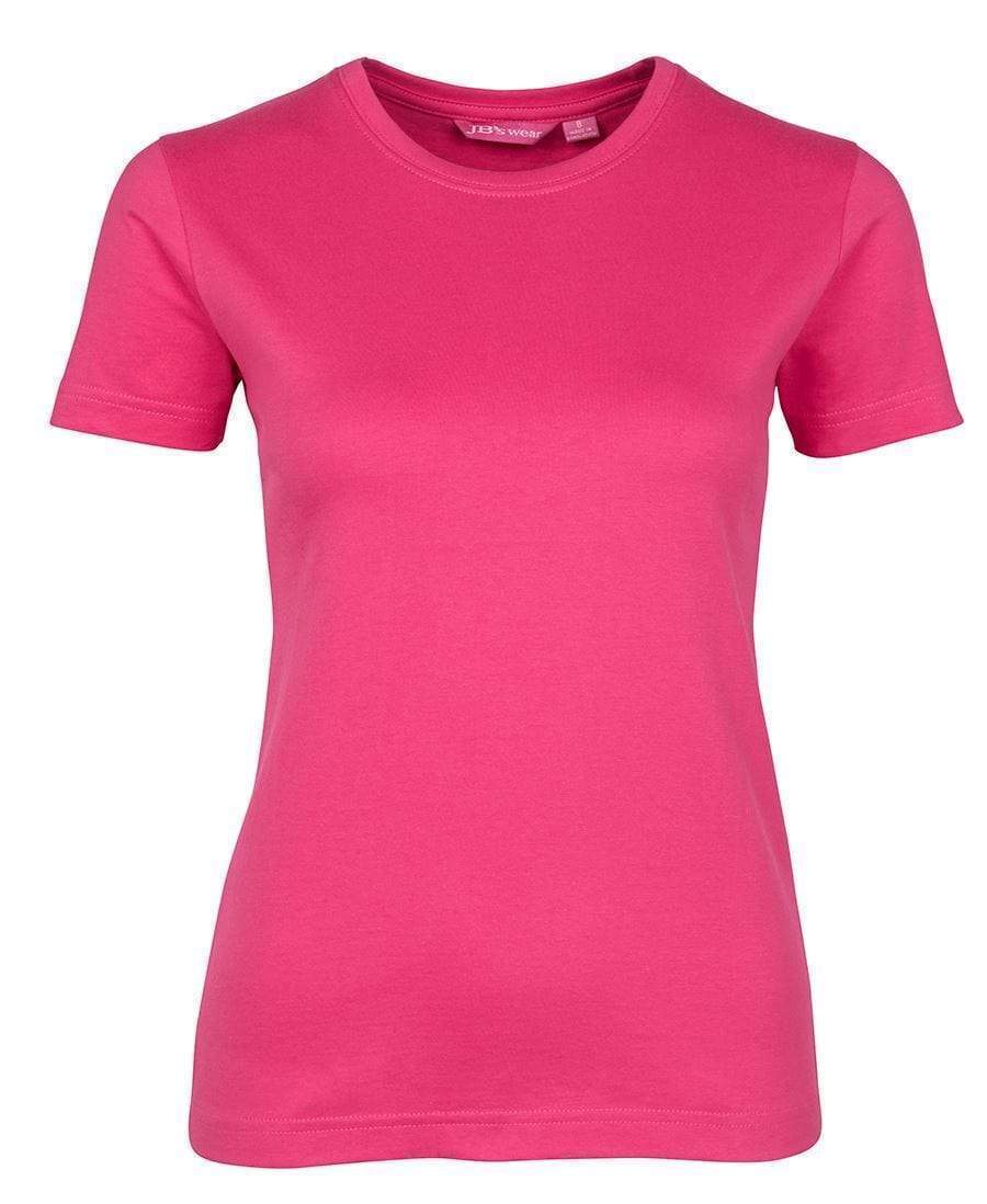 Jb's Wear Casual Wear Hot Pink / 10 Cotton Ladies Tee 1LHT