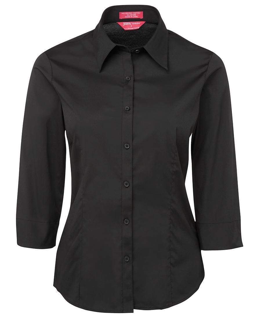 JB'S Women’s Urban 3/4 Poplin Shirt 4PLU3 Corporate Wear Jb's Wear Black 6 