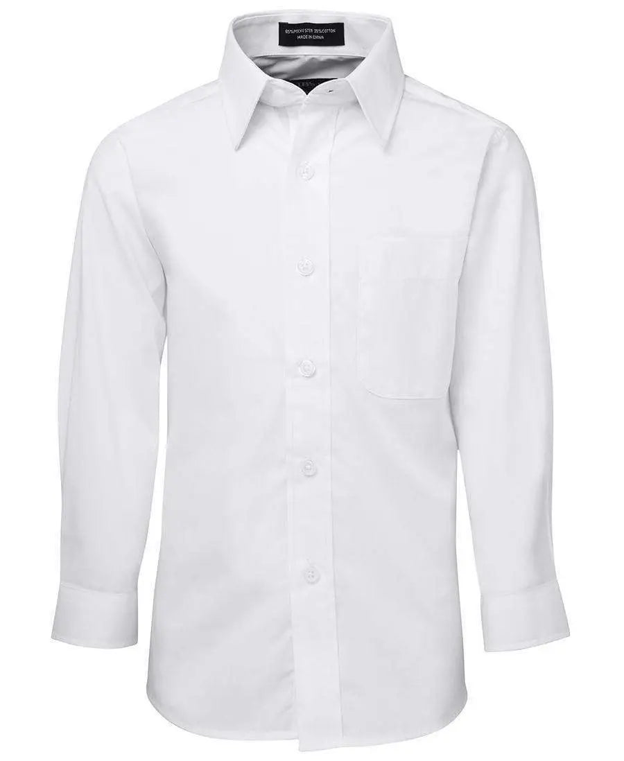 JB'S Kids Long Sleeve and Short Sleeve Poplin Shirt 4PK Corporate Wear Jb's Wear White Full Sleeves 4 