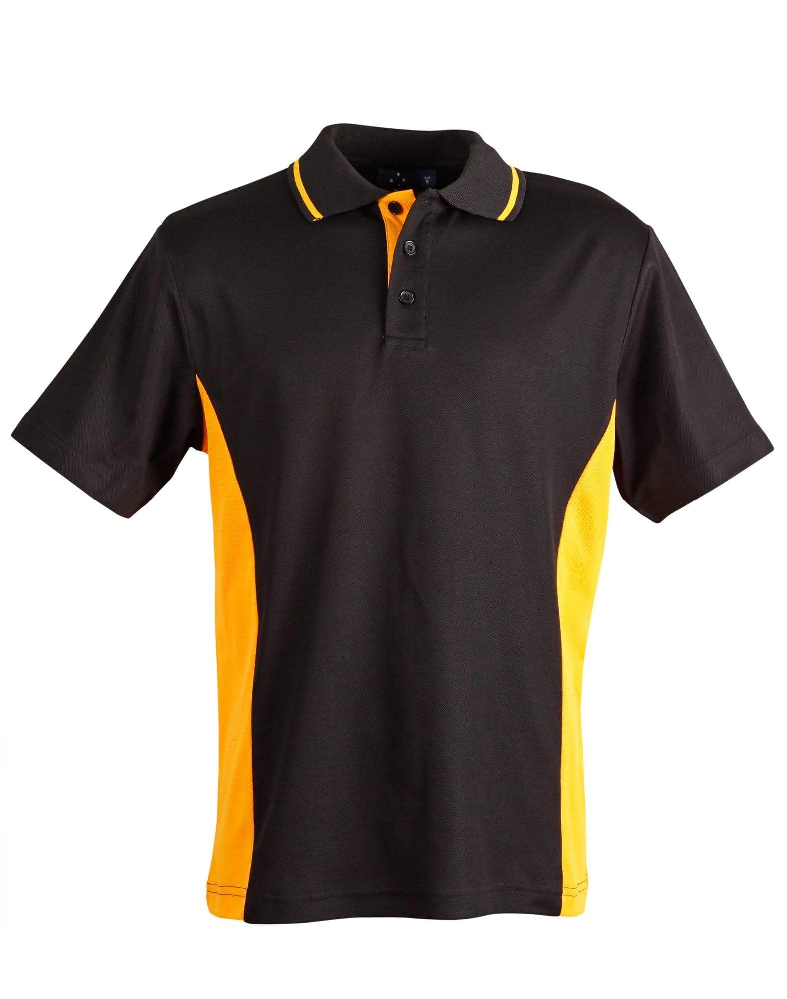 Winning Spirit Casual Wear Black/Gold / S Teammate Polo Men's Ps73