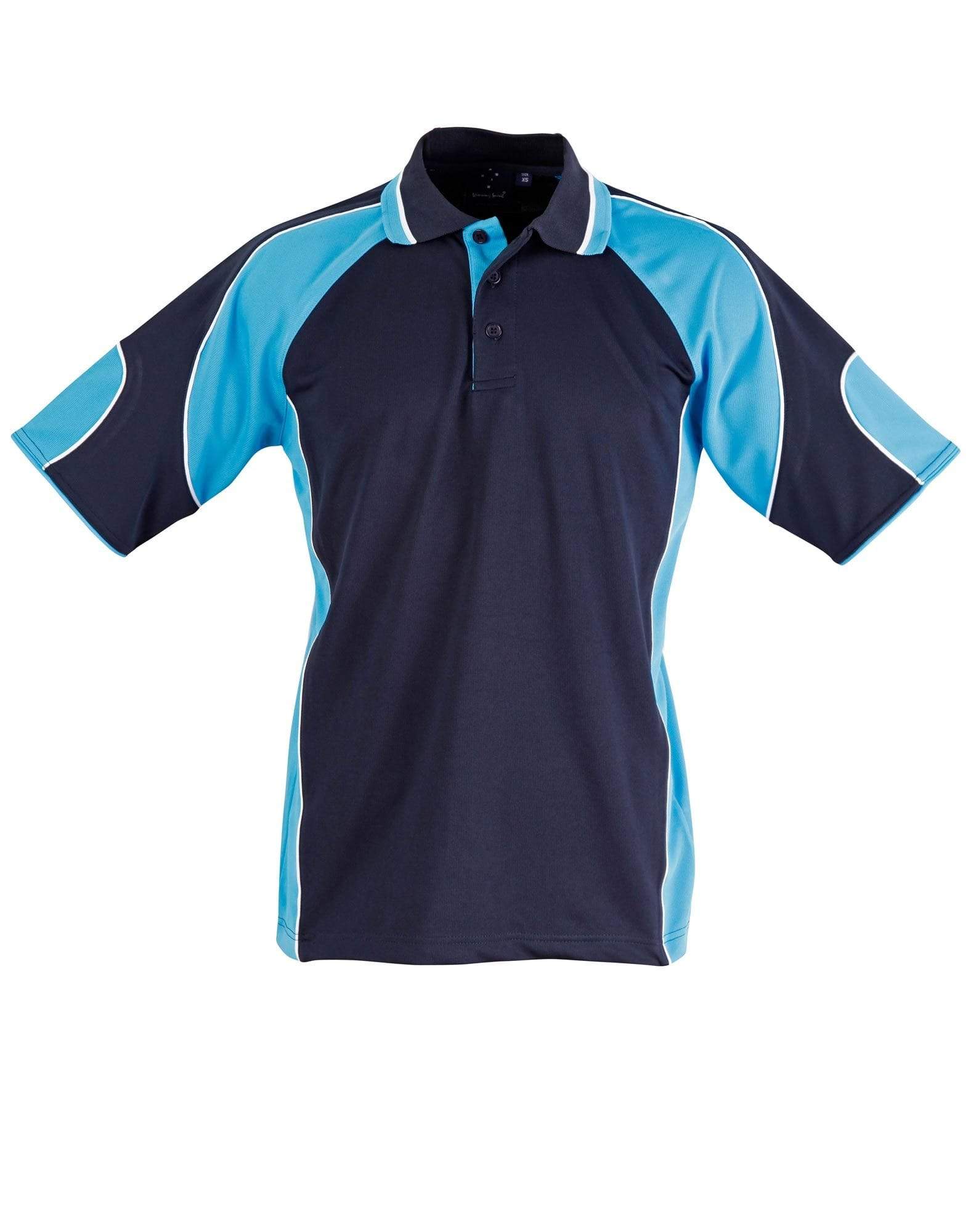 Winning Spirit Casual Wear Navy/Aqua Blue / XS Winning Spirit Alliance Polo Men's  Ps61