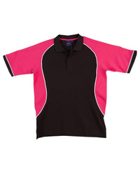 Winning Spirit Casual Wear Black/ White/Magenta / S Winning Spirit Arena Polo Shirt  Men's Ps77