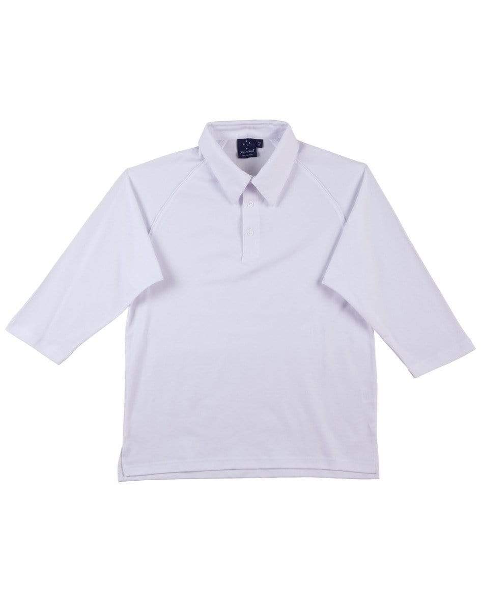 Winning Spirit Casual Wear White / S Winning Spirit Cricket Polo 3/4 Sleeve Men's Ps29q