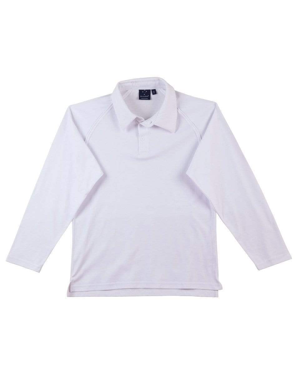 Winning Spirit Casual Wear White / XS Winning Spirit Cricket Polo Long Sleeve Men's Ps29l