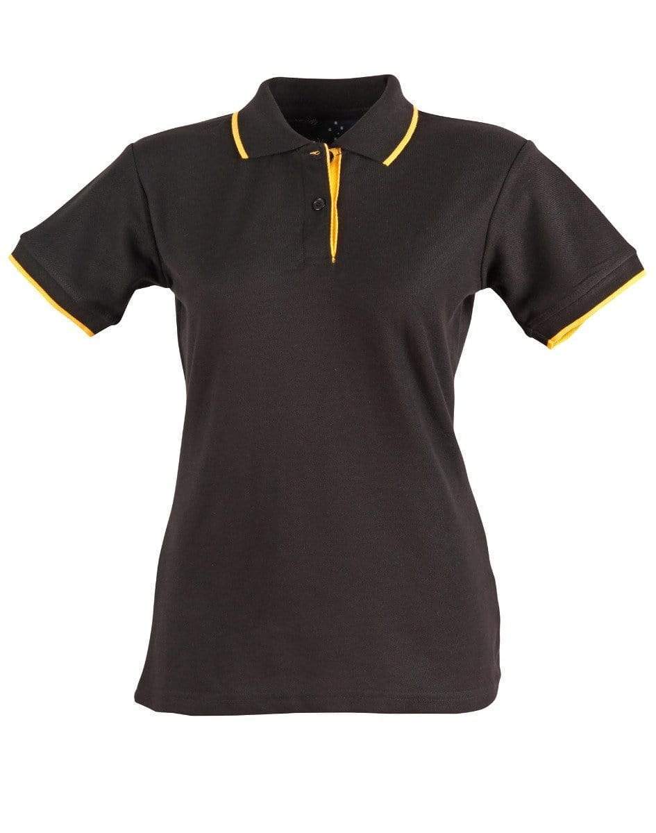 Winning Spirit Casual Wear Black/Gold / 6 Winning Spirit Liberty Polo Ladies Ps48a