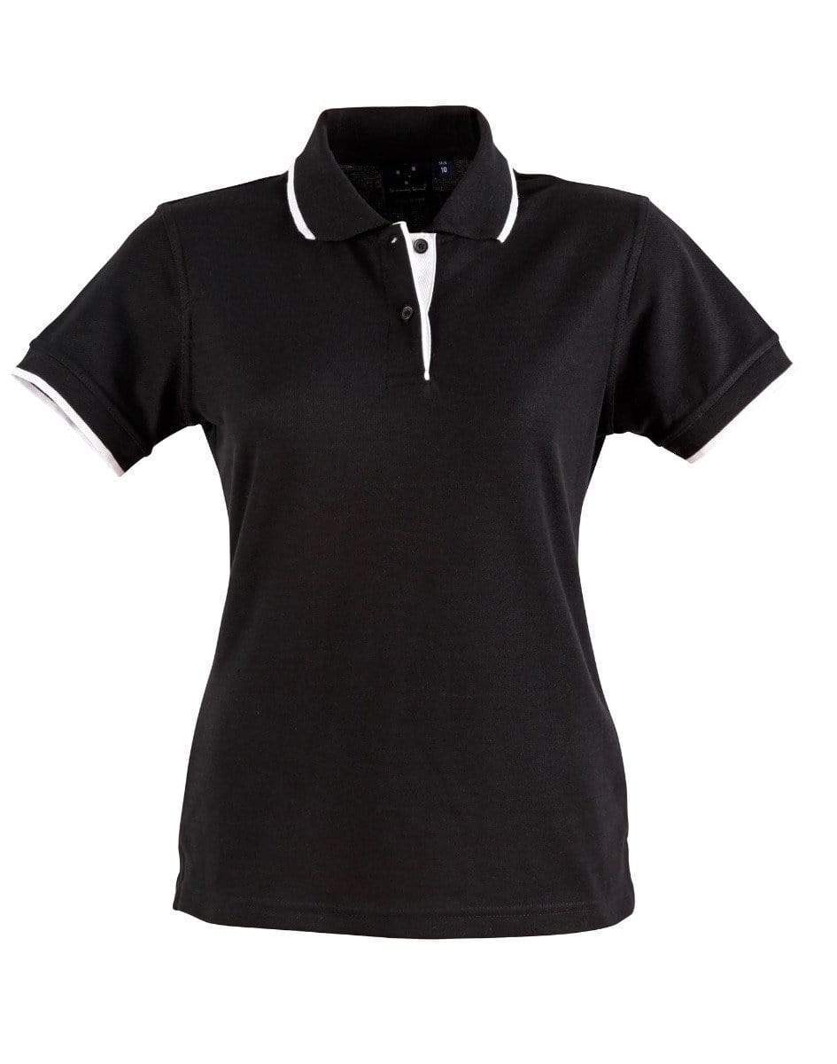 Winning Spirit Casual Wear Black/White / 6 Winning Spirit Liberty Polo Ladies Ps48a