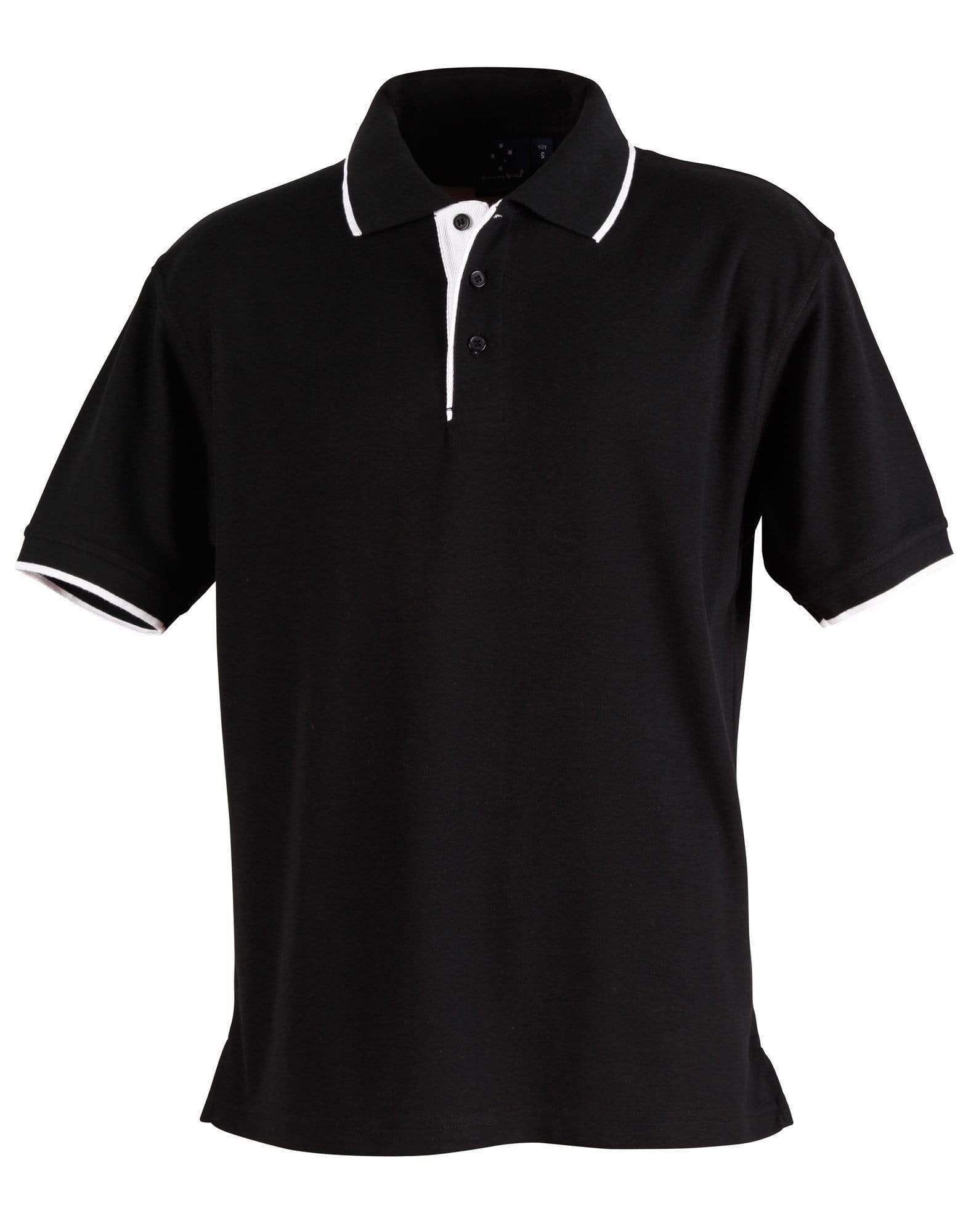 Winning Spirit Casual Wear Black/White / XS Winning Spirit Liberty Polo Men's Ps08