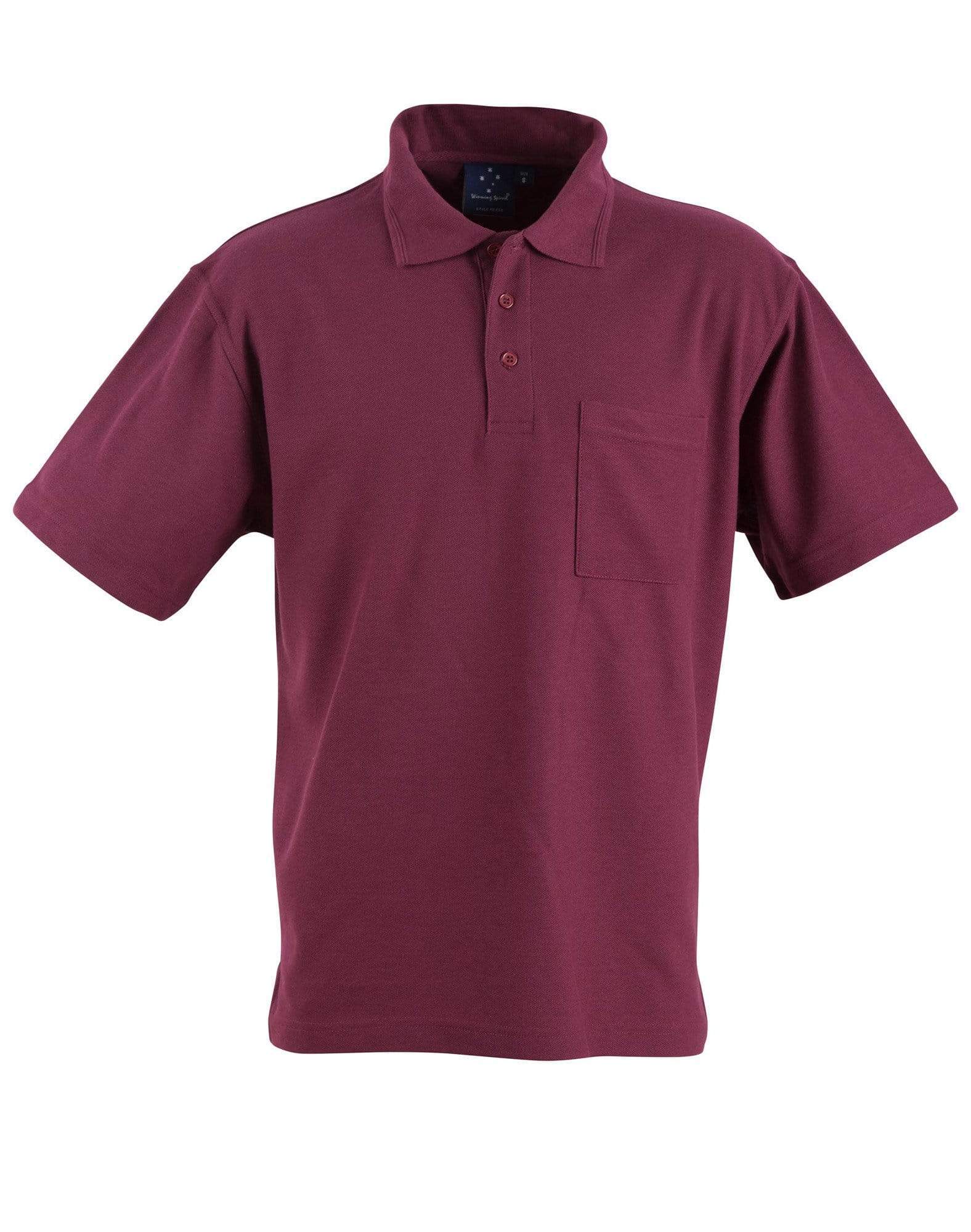 Winning Spirit Casual Wear Maroon / XS WINNING SPIRIT POCKET POLO Unisex PS41