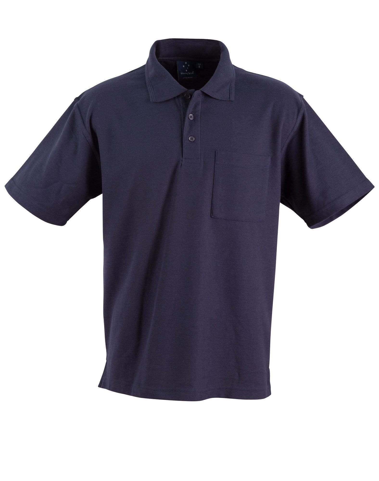 Winning Spirit Casual Wear Navy / XS WINNING SPIRIT POCKET POLO Unisex PS41