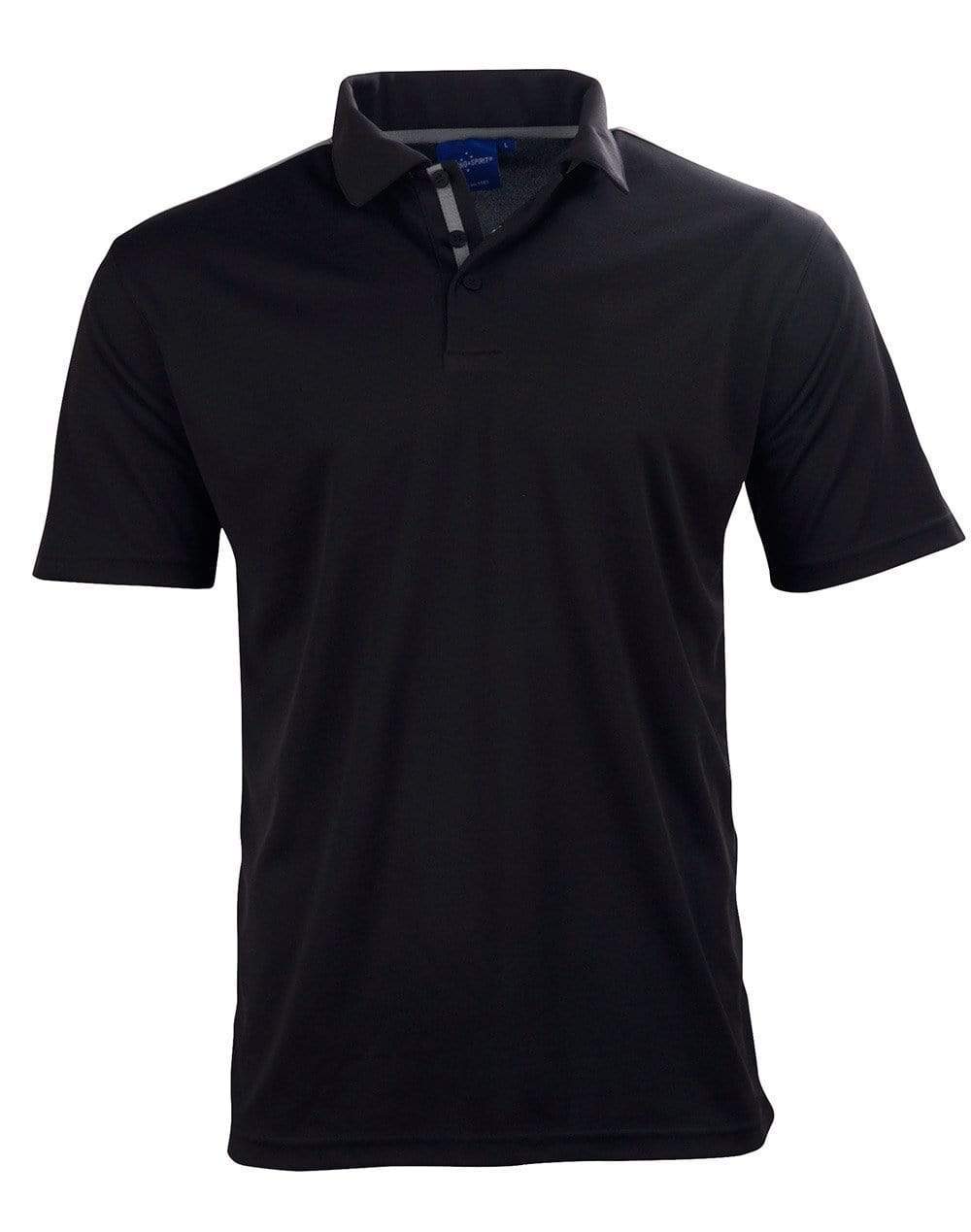 Winning Spirit Casual Wear Black/Ash / XS Winning Spirit PS83 STATEN POLO SHIRT Men's