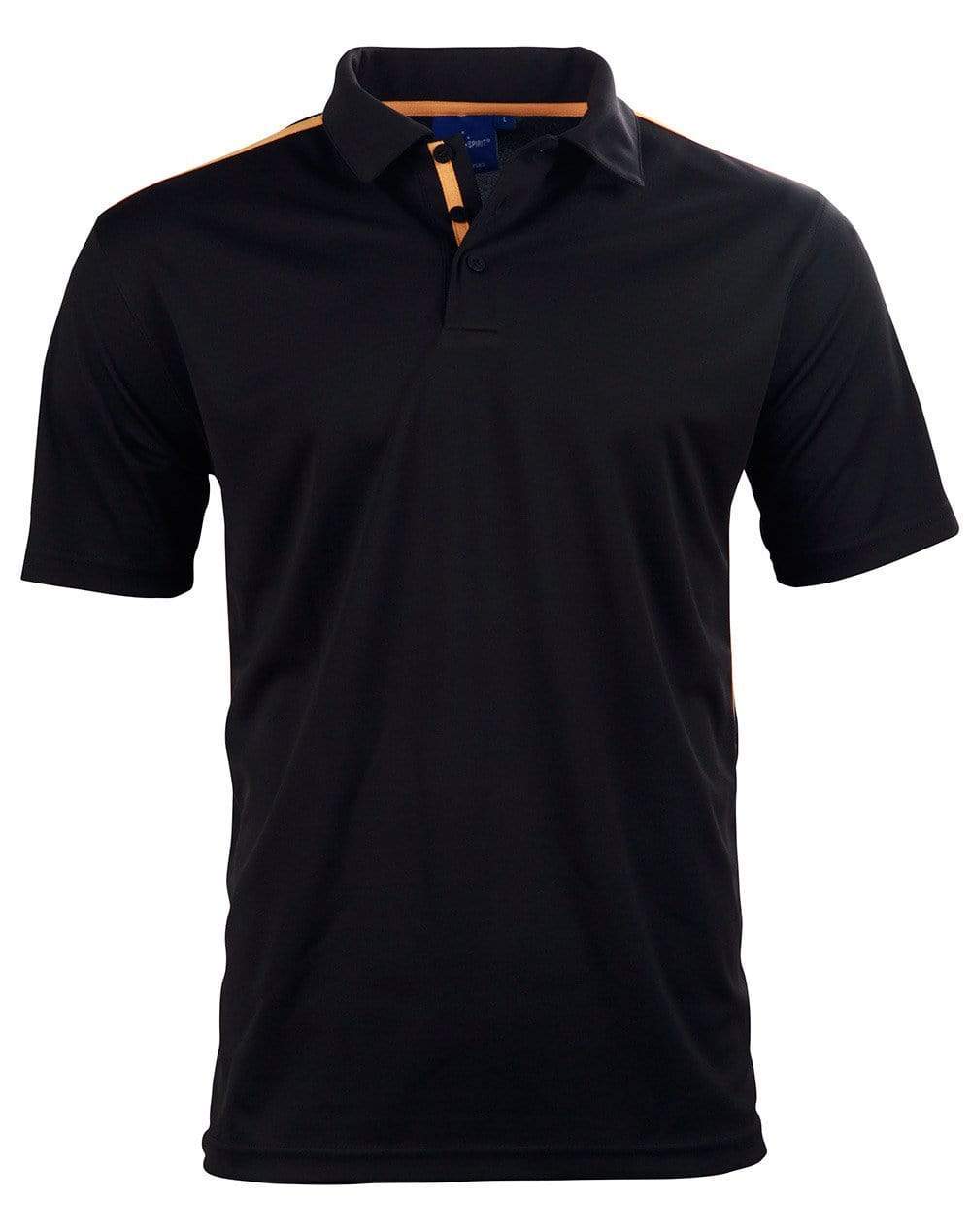 Winning Spirit Casual Wear Black/Gold / XS Winning Spirit PS83 STATEN POLO SHIRT Men's