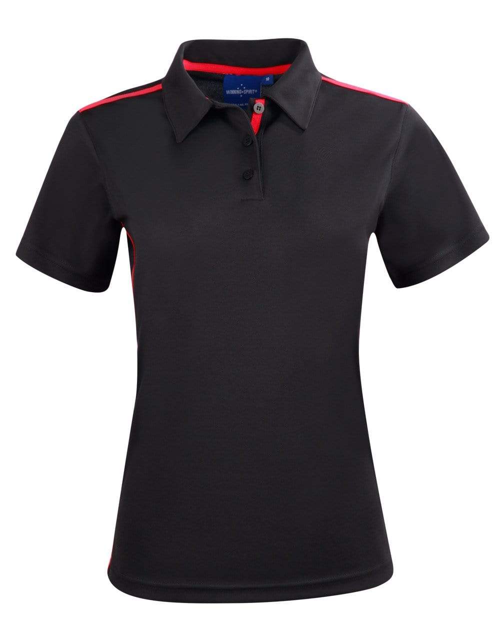 Winning Spirit Casual Wear Black/Red / 6 Winning Spirit PS84 STATEN POLO SHIRT Ladies